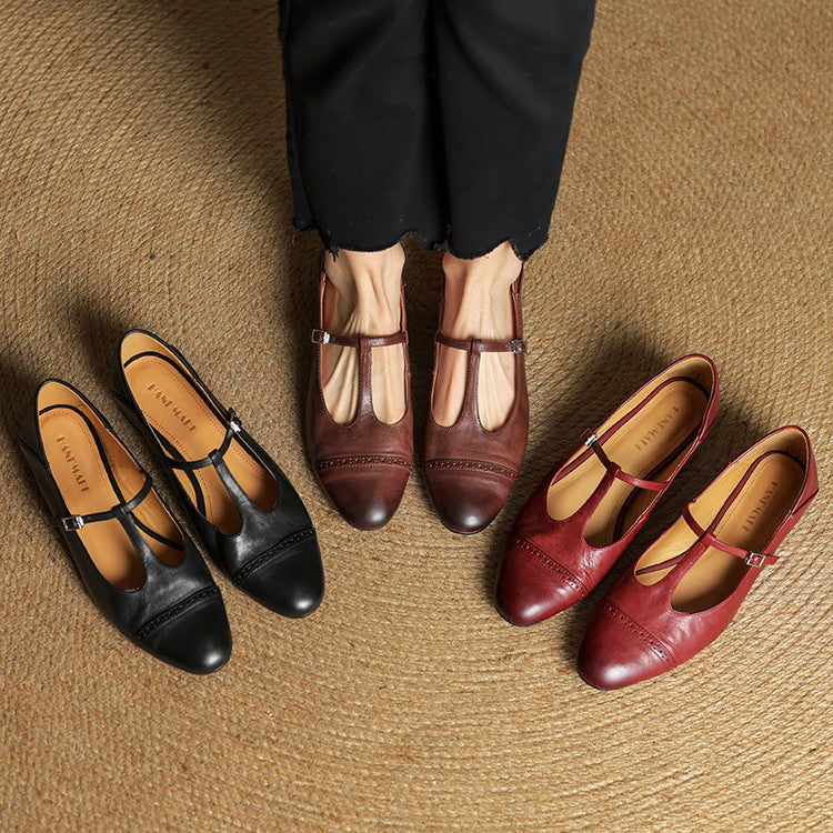Women - Handmade Genuine Leather Flats