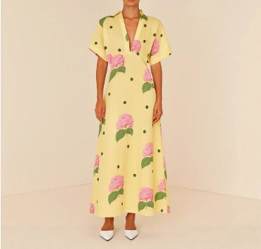 Polka Dot Floral Print Sleeves