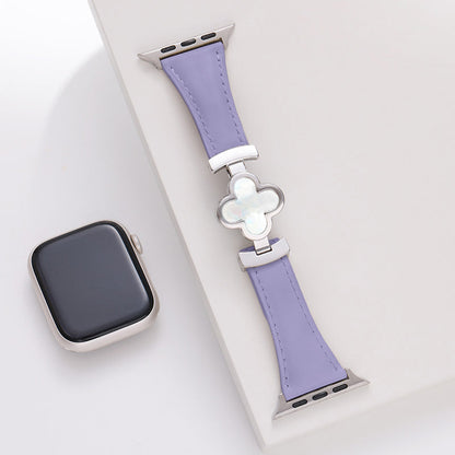 Premium smartwatch band for Apple Watch with clover accent