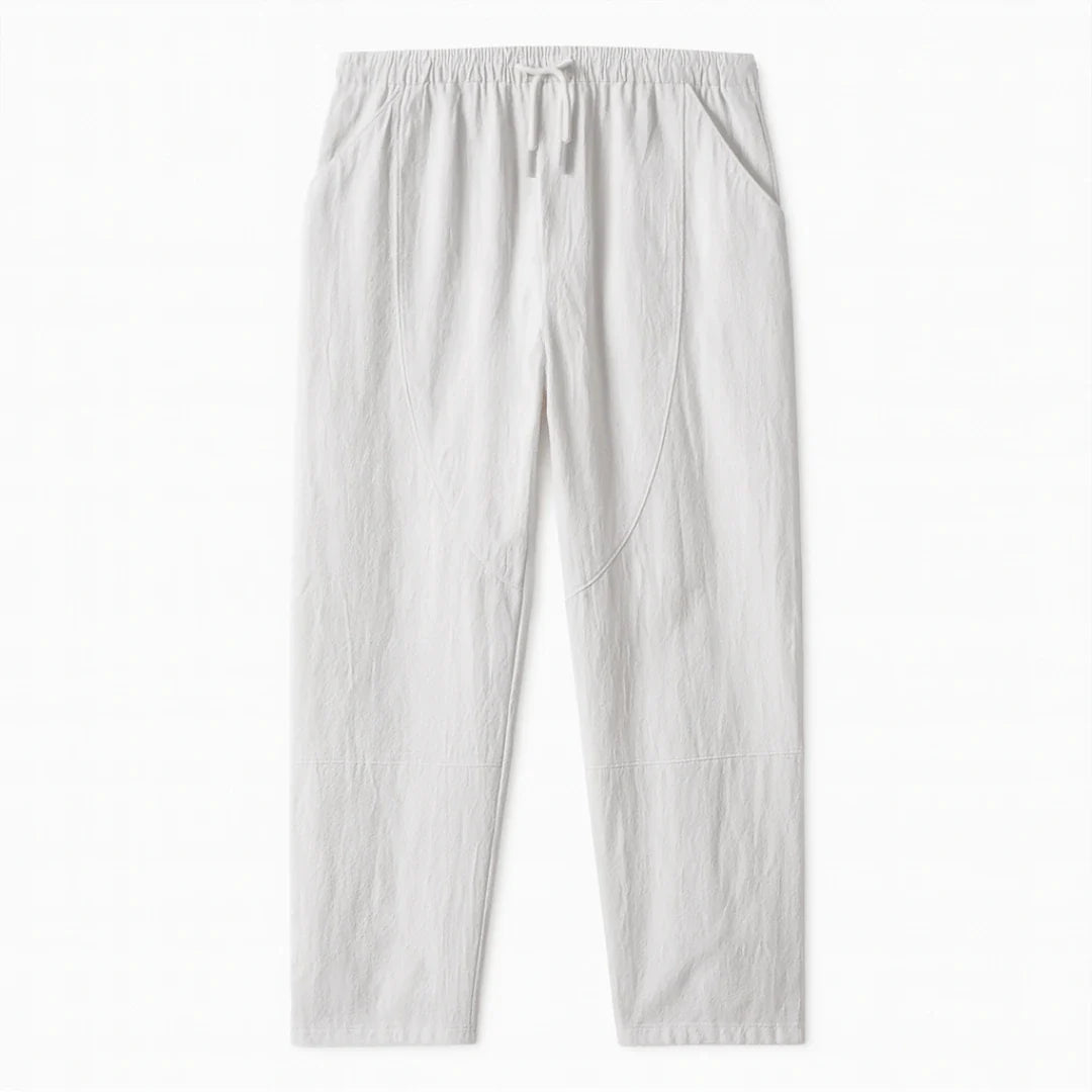Men - Relaxed Fit Cropped Pants – Casual Lightweight Trousers