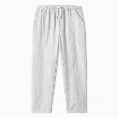 Men - Relaxed Fit Cropped Pants – Casual Lightweight Trousers