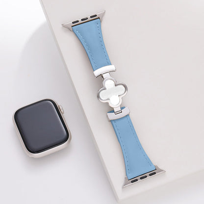 Premium smartwatch band for Apple Watch with clover accent