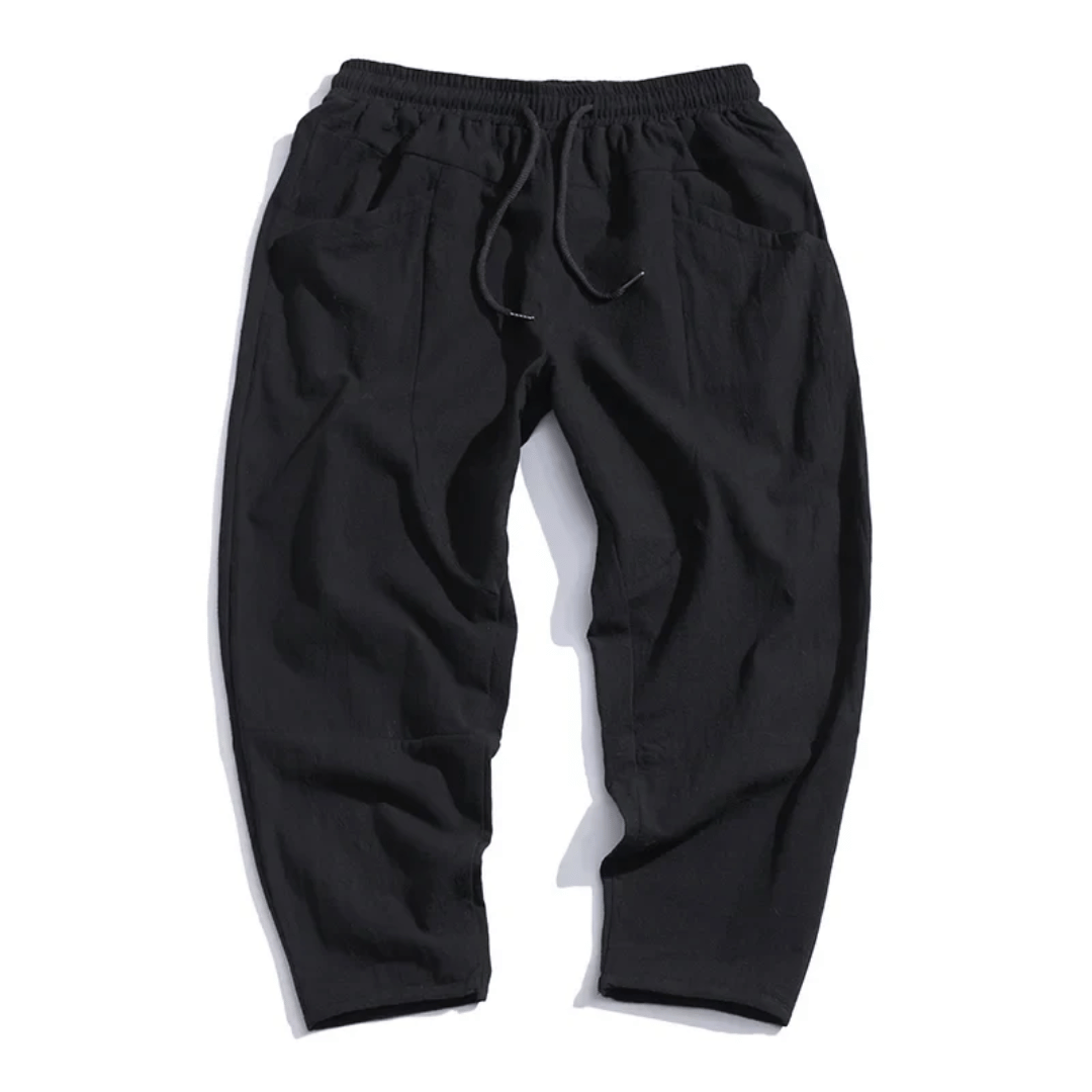 Men - Relaxed Fit Cropped Pants – Casual Lightweight Trousers