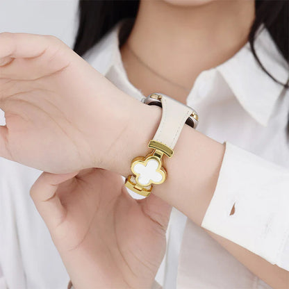 Premium smartwatch band for Apple Watch with clover accent