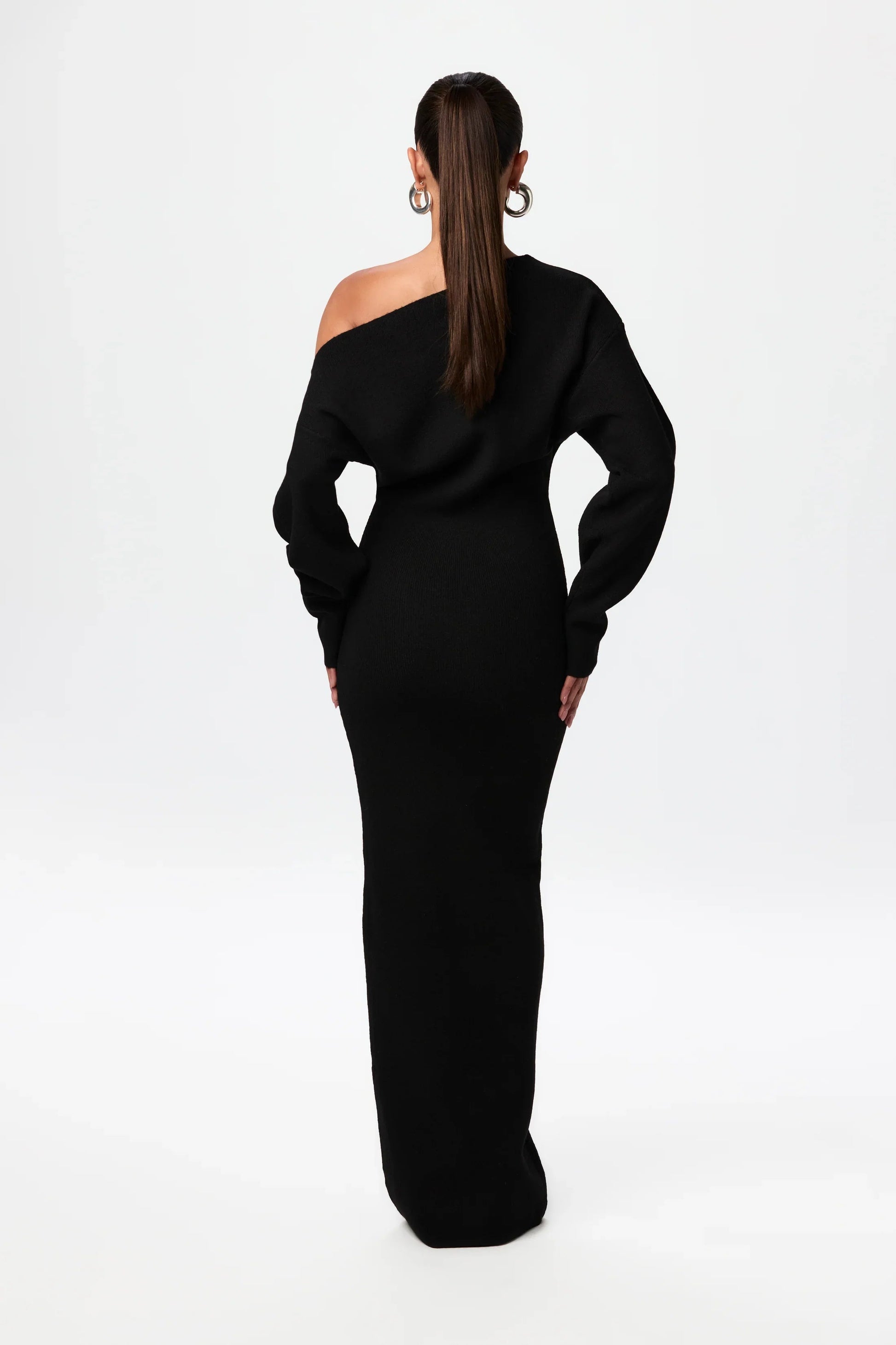 Women - Off Shoulder Sweater Dress Santori London Women - Off Shoulder Sweater Dress Santori London