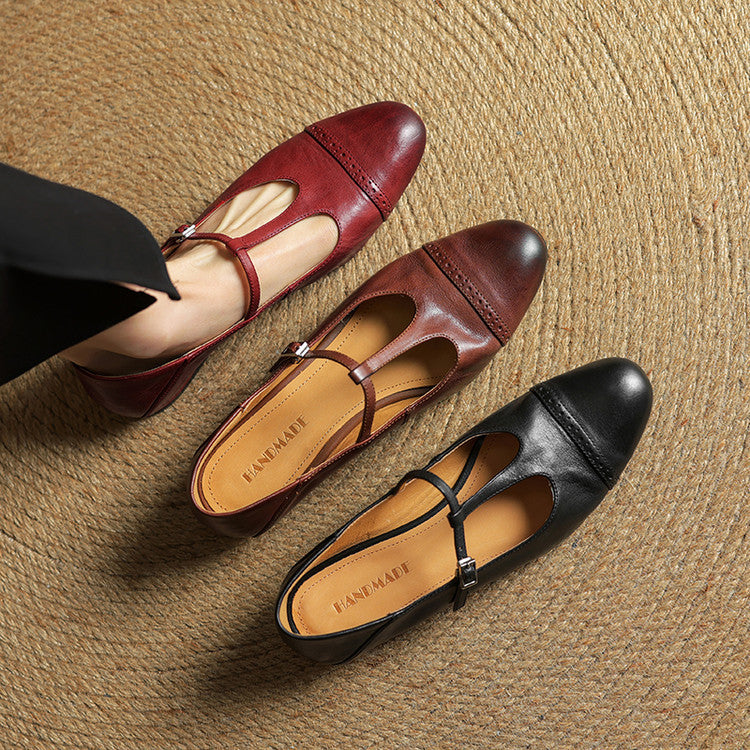 Women - Handmade Genuine Leather Flats