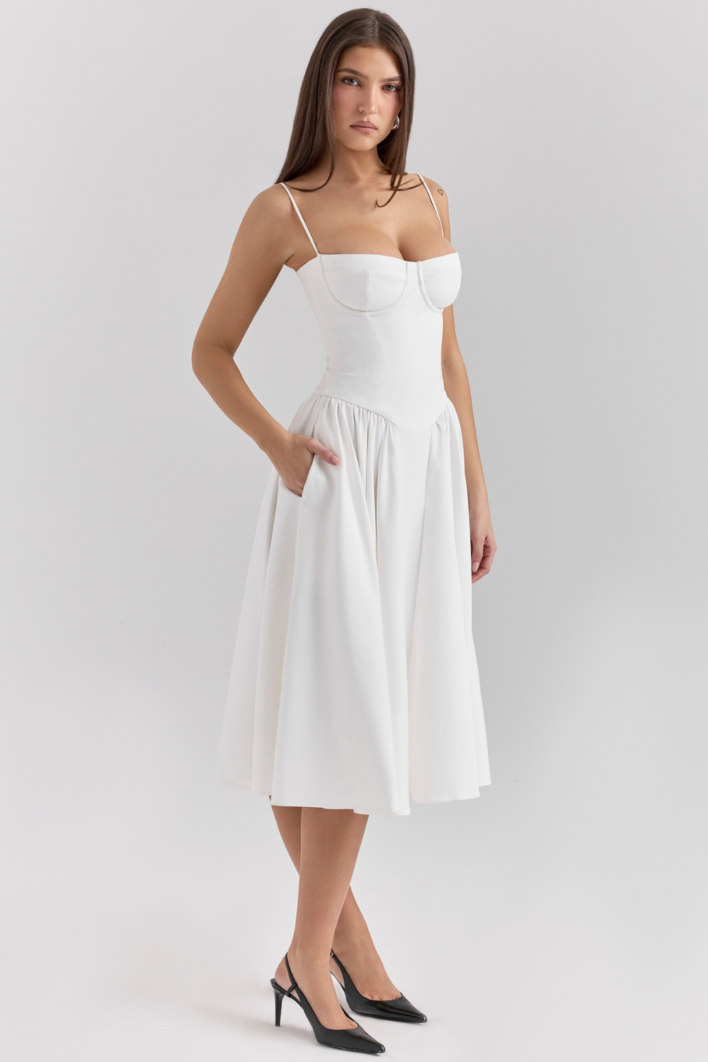 Women - Celine Corset Midi Dress