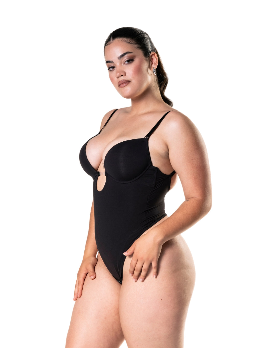 Women’s shapewear bodysuit with thong and adjustable straps
