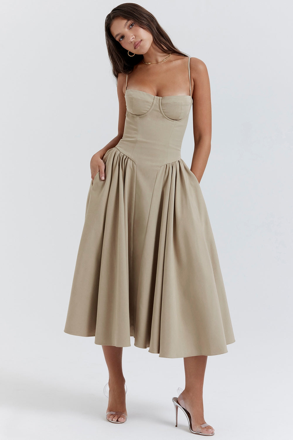 Women - Celine Corset Midi Dress
