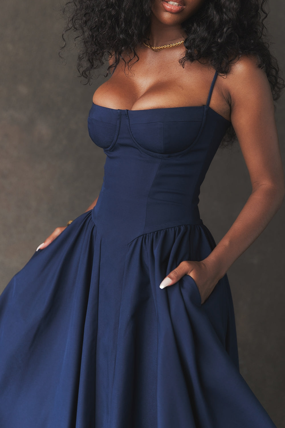 Women - Celine Corset Midi Dress
