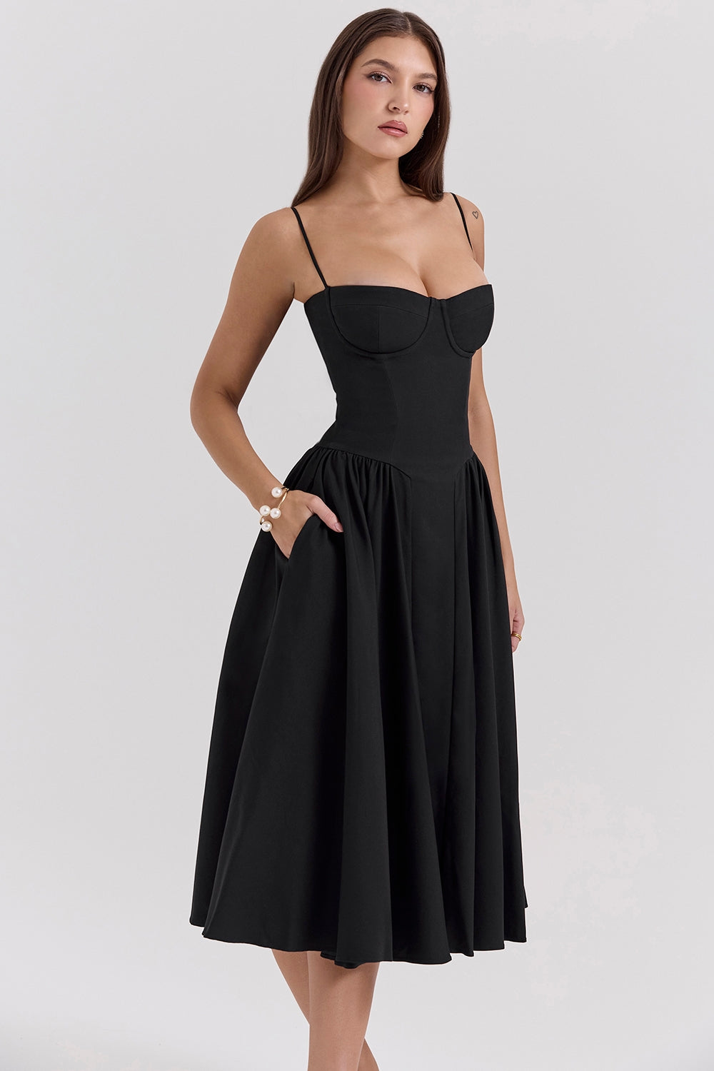 Women - Celine Corset Midi Dress